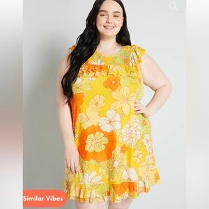 Bright floral modcloth dress